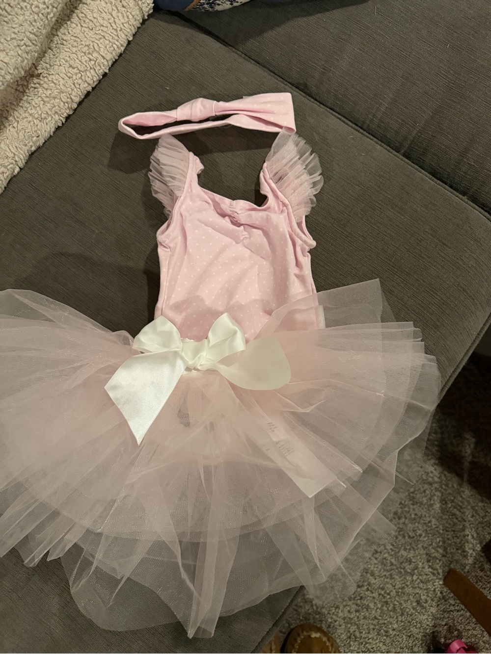American Girl Light Pink Tulle Ballet Tutu with Satin Bow